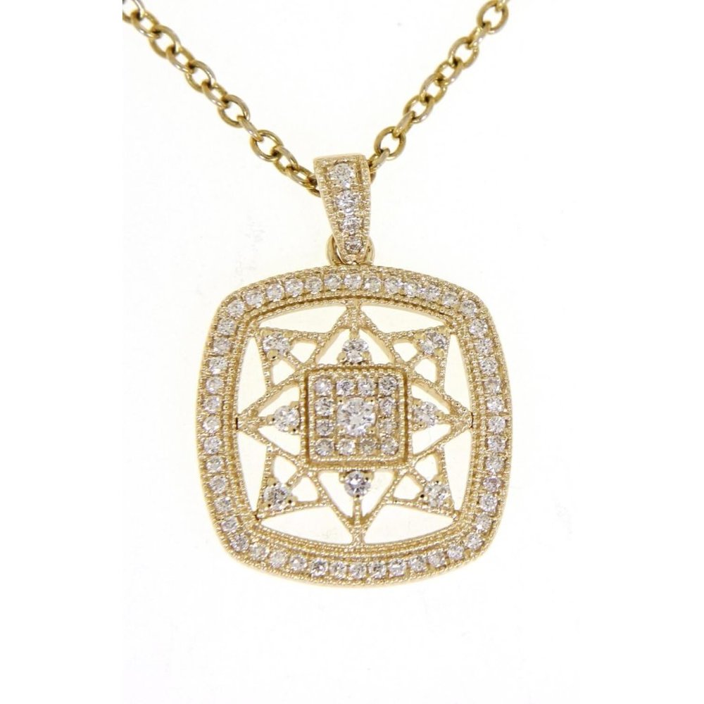 Rael Diamond Vintage Classy Pendant Yellow Gold - Picture 1 of 6